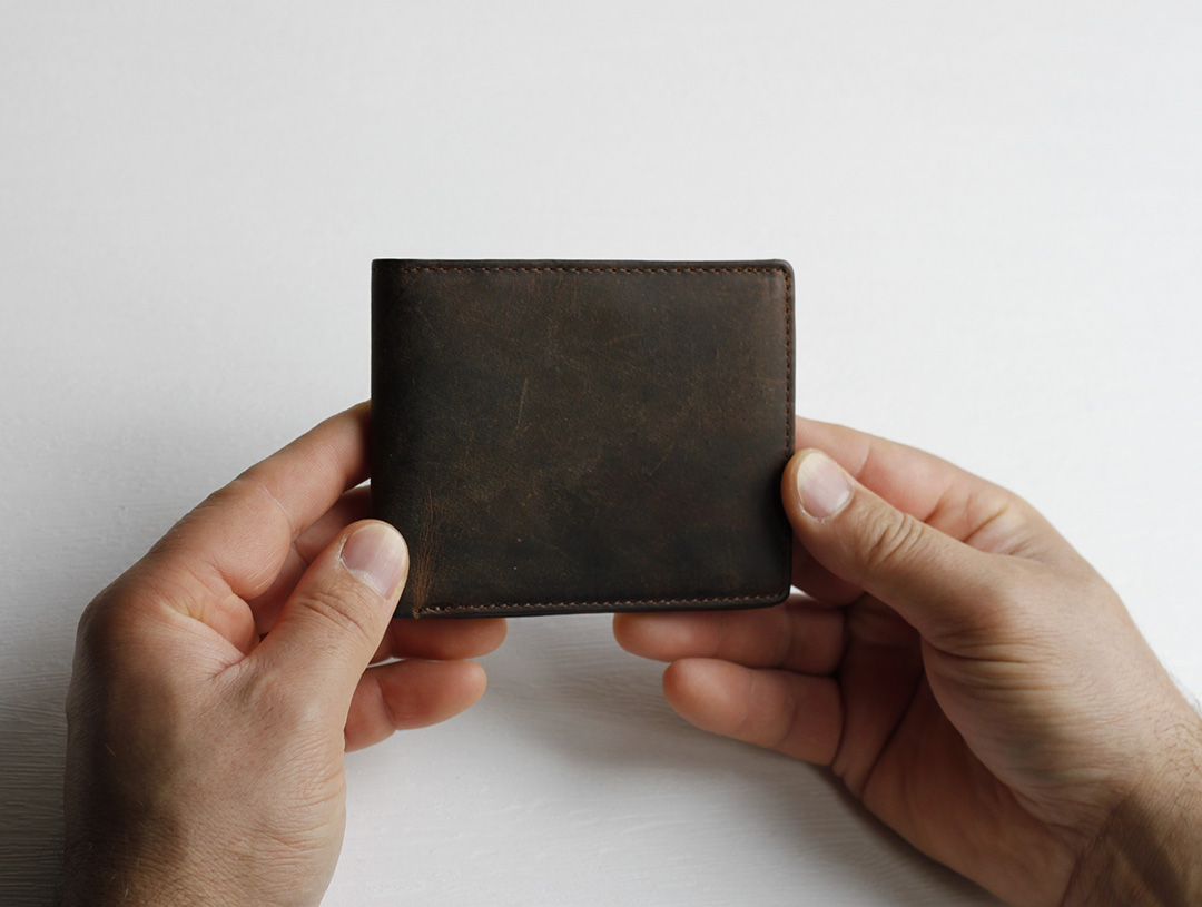 Personalised Buffalo leather wallet