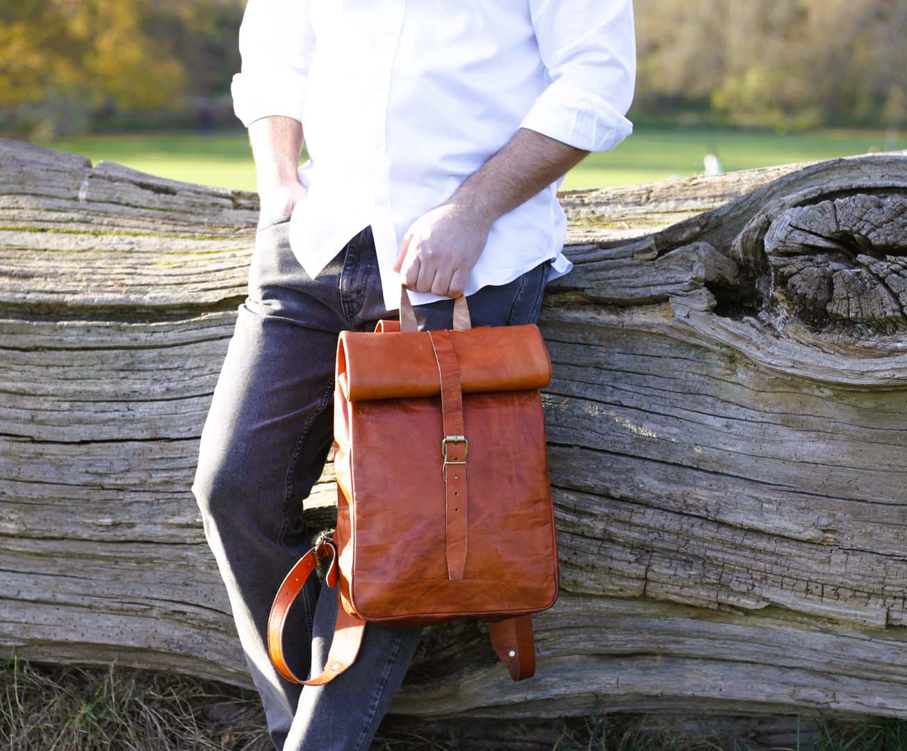 Leather Vintage Style backpack